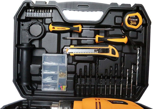 Trapano A Percussione 600w Con Valigia 101 Accessori Mandrino 13mm 0-2700min Rpm Fai da te/Utensili elettrici e a mano/Utensili elettrici/Trapani/Trapani a percussione Trade Shop italia - Napoli, Commerciovirtuoso.it