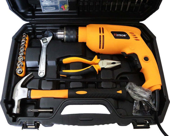 Trapano A Percussione 600w Con Valigia 101 Accessori Mandrino 13mm 0-2700min Rpm Fai da te/Utensili elettrici e a mano/Utensili elettrici/Trapani/Trapani a percussione Trade Shop italia - Napoli, Commerciovirtuoso.it