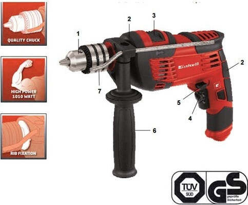 TRAPANO A PERCUSSIONE EINHELL TH-ID 1000 E MOTORE 1010 W MANDRINO A CREMAGLIERA Fai da te/Utensili elettrici e a mano/Utensili elettrici/Trapani/Trapani a percussione Trade Shop italia - Napoli, Commerciovirtuoso.it