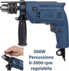 TRAPANO A PERCUSSIONE ELETTRICO 500W INCLUSO 2SET DI PUNTE PER METALLO E CEMENTO Fai da te/Utensili elettrici e a mano/Utensili elettrici/Trapani/Trapani a percussione Trade Shop italia - Napoli, Commerciovirtuoso.it
