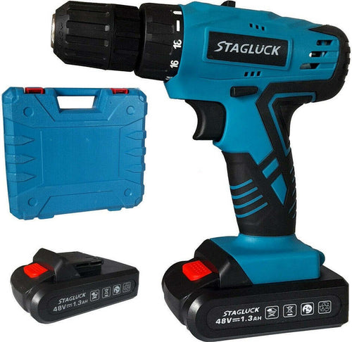 Trapano Avvitatore A Batteria Litio Valigetta 48v 1.3ah 2 Batterie 2 Velocit? Fai da te/Utensili elettrici e a mano/Utensili elettrici/Trapani/Trapani avvitatori Trade Shop italia - Napoli, Commerciovirtuoso.it