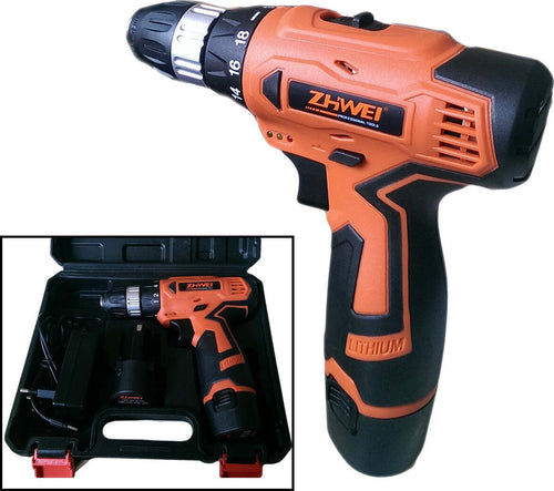 TRAPANO AVVITATORE A BATTERIA RICARICABILE 2 BATTERIE 12 VOLT MANDRINO 10mm Fai da te/Utensili elettrici e a mano/Utensili elettrici/Trapani/Trapani avvitatori Trade Shop italia - Napoli, Commerciovirtuoso.it