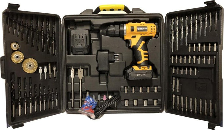 Trapano Avvitatore A Doppia Batteria Al Litio 24v + 92 Accessori Con Valigia Casa, arredamento e bricolage > Bricolage e fai da te > Trapani e Avvitatori > Elettroutensili Trade Shop italia - Napoli, Commerciovirtuoso.it