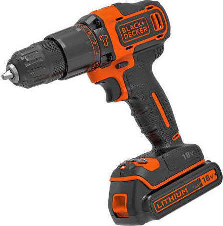 Trapano Avvitatore A Percussione 18v Litio C/n Valigetta Bdchd18k-qw Black & Decker Nero Arancio Black+Decker