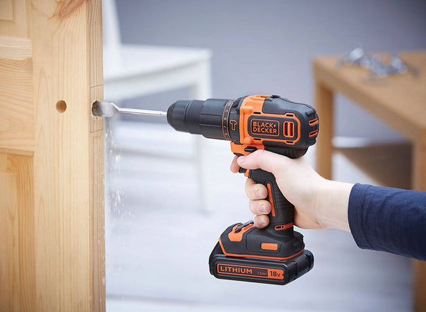 Trapano Avvitatore A Percussione 18v Litio C/n Valigetta Bdchd18k-qw Black & Decker Nero Arancio Black+Decker