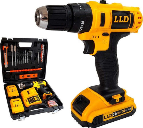 Trapano Avvitatore A Percussione Doppia Batteria Litio 24v Valigia 16 Accessori Fai da te/Utensili elettrici e a mano/Utensili elettrici/Trapani/Trapani avvitatori Trade Shop italia - Napoli, Commerciovirtuoso.it