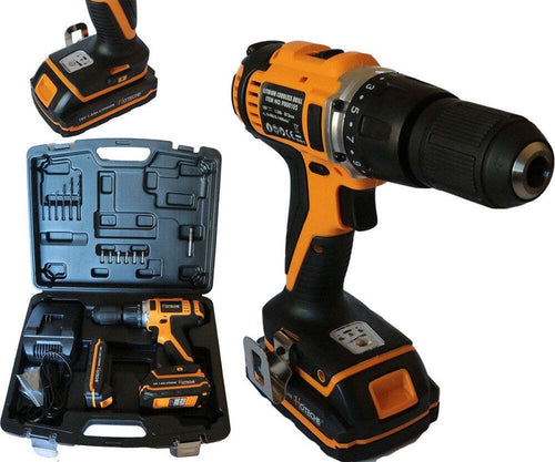 Trapano Avvitatore Percussione 2 Batterie Litio 18v 1.5a + Valigia + Accessori Casa, arredamento e bricolage > Bricolage e fai da te > Trapani e Avvitatori > Elettroutensili Trade Shop italia - Napoli, Commerciovirtuoso.it