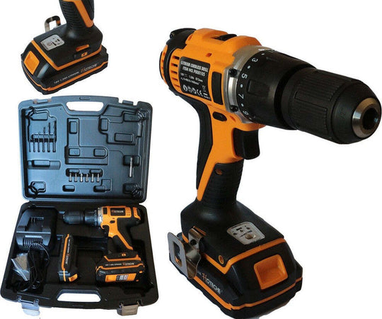 Trapano Avvitatore Percussione 2 Batterie Litio 18v 1.5a + Valigia + Accessori Casa, arredamento e bricolage > Bricolage e fai da te > Trapani e Avvitatori > Elettroutensili Trade Shop italia - Napoli, Commerciovirtuoso.it