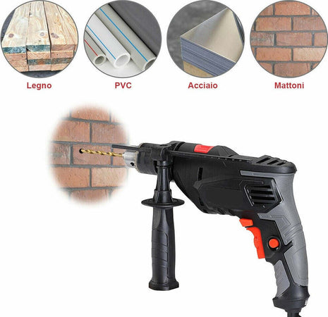 Trapano Elettrico A Percussione 900w Velocita Regolabile 3000rpm Mandrino 13 Mm Casa, arredamento e bricolage > Bricolage e fai da te > Trapani e Avvitatori > Elettroutensili Trade Shop italia - Napoli, Commerciovirtuoso.it