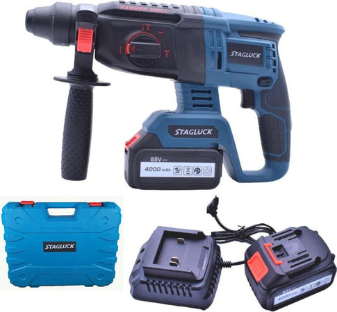 Trapano Scalpellatore Doppia Batteria Martello Demolitore Sds Plus 4ah 88v Fai da te/Utensili elettrici e a mano/Utensili elettrici/Trapani/Trapani avvitatori Trade Shop italia - Napoli, Commerciovirtuoso.it