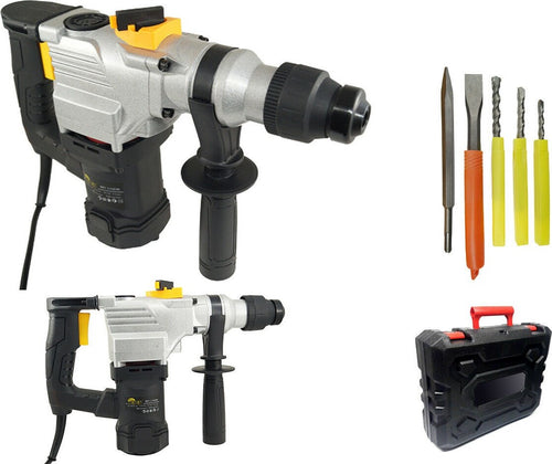TRAPANO SCALPELLATORE MARTELLO DEMOLITORE 1350W 28MM TASSELLATORE 5 ACCESSORI  Trade Shop italia - Napoli, Commerciovirtuoso.it
