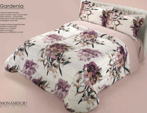 Trapunta matrimoniale art.Gardenia tessuto sopra:Raso cotone 100% tessuto sotto: cotone 100% imbottitura in fibra di poliestere anallergica gr.350 Casa e cucina/Tessili per la casa/Biancheria da letto/Coperte e trapunte/Trapunte Biancheria Arredo Home - Nola, Commerciovirtuoso.it