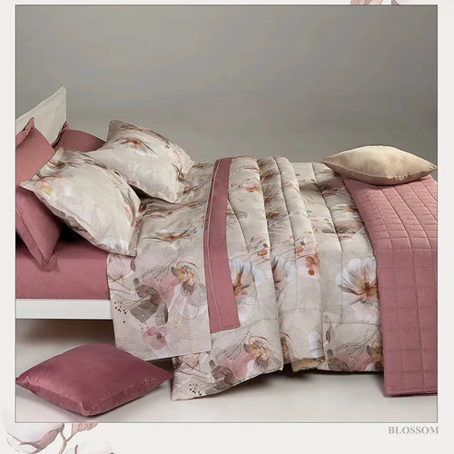 Trapunta Matrimoniale Blossom Double-Face in Percalle 200TC Riciclato – Tessitura Randi