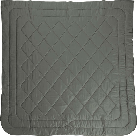 Trapunta matrimoniale Invernale bifaccia-double face in raso di puro cotone Made in Italy Beige/Grigio Fumo