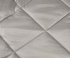 Trapunta matrimoniale Invernale bifaccia-double face in raso di puro cotone Made in Italy Beige/Grigio Fumo