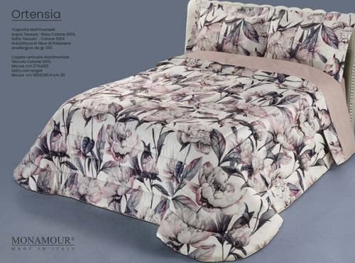 Trapunta matrimoniale invernale Mon Amour art. Ortensia Sopra tessuto: PL Sotto tessuto: cotone 100% imbottitura in fibra di poliestere anallergica da gr.350 Casa e cucina/Tessili per la casa/Biancheria da letto/Coperte e trapunte/Trapunte Biancheria Arredo Home - Nola, Commerciovirtuoso.it