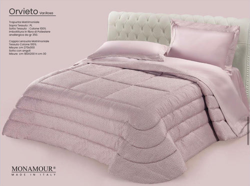Trapunta matrimoniale invernale Mon Amour art. Orvieto Sopra tessuto: PL Sotto tessuto: cotone 100% imbottitura in fibra di poliestere anallergica da gr.350 Casa e cucina/Tessili per la casa/Biancheria da letto/Coperte e trapunte/Trapunte Biancheria Arredo Home - Nola, Commerciovirtuoso.it