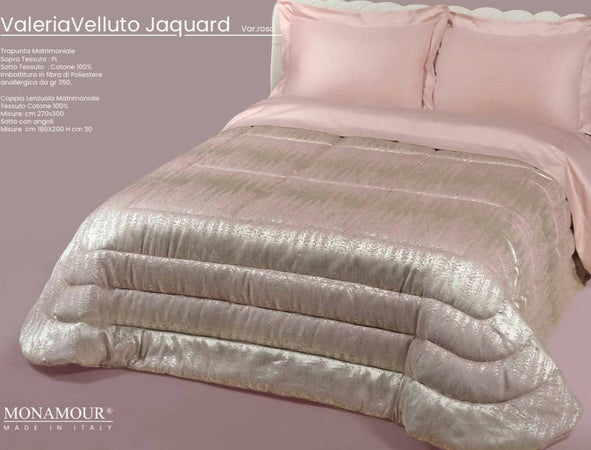 Trapunta Matrimoniale Invernale Mon Amour Art. Valeria Velluto Sopra Tessuto: Pl Sotto Tessuto: Cotone 100% Imbottitura In Fibra Di Poliestere Anallergica Da Gr.350 Casa e cucina/Tessili per la casa/Biancheria da letto/Coperte e trapunte/Trapunte Biancheria Arredo Home - Nola, Commerciovirtuoso.it