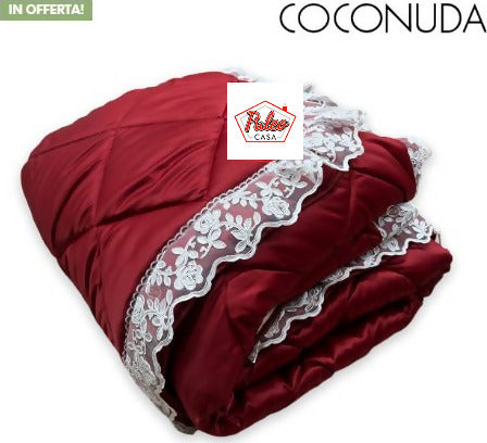 Trapunta Matrimoniale Isabel Coconuda Per L'inverno In Raso Con Lavorazione In Pizzo Rebrodè Dimensione 270x270 Casa e cucina/Tessili per la casa/Biancheria da letto/Coperte e trapunte/Trapunte Puleo Casa - Palermo, Commerciovirtuoso.it