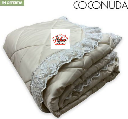 Trapunta Matrimoniale Isabel Coconuda Per L'inverno In Raso Con Lavorazione In Pizzo Rebrodè Dimensione 270x270 Casa e cucina/Tessili per la casa/Biancheria da letto/Coperte e trapunte/Trapunte Puleo Casa - Palermo, Commerciovirtuoso.it