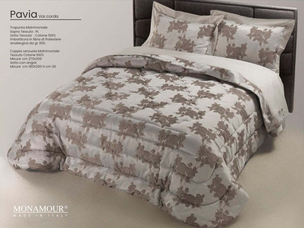 Trapunta matrimoniale Mon Amour art. Pavia colore corda tess Casa e cucina/Tessili per la casa/Biancheria da letto/Coperte e trapunte/Trapunte Biancheria Arredo Home - Nola, Commerciovirtuoso.it