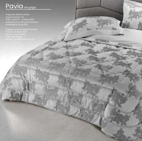 Trapunta matrimoniale Mon Amour art. Pavia colore grigio tes Casa e cucina/Tessili per la casa/Biancheria da letto/Coperte e trapunte/Trapunte Biancheria Arredo Home - Nola, Commerciovirtuoso.it