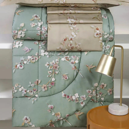 Trapunta Matrimoniale Tessitura Randi Almond – 270×270 cm – Raso di Cotone 300 TC