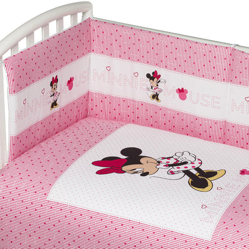 Trapunta disney per neonato per culla minnie con paracolpi art DL0332WD