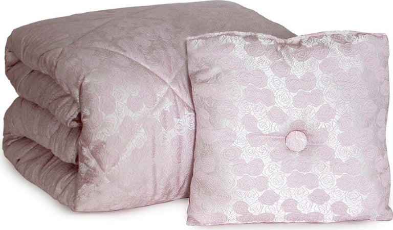 Trapunta-Piumone-con-Cuscino-Arredo-Varie-Misure-Rose