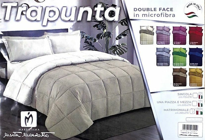 Trapunta Piumone Invernale Letto Marta Marzotto Double Face Vari Colori Made In Italy