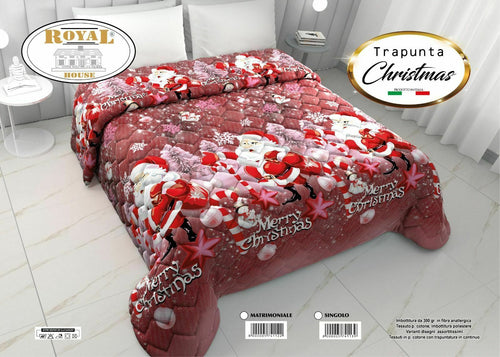 TRAPUNTA-PIUMONE-INVERNALE-NATALE-CHRISTMAS-MATRIMONIALE--LEGGI-DENTRO