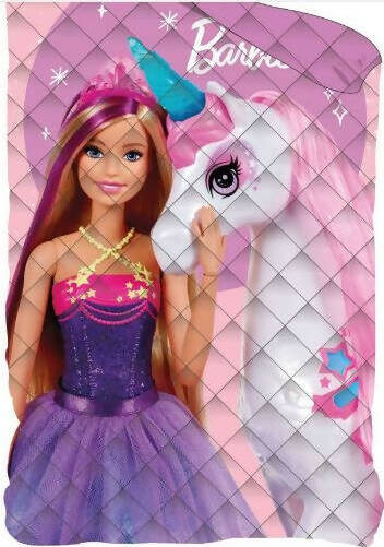 Trapunta-Piumone-Invernale-Singola-Barbie-Unicorno-Disney-Cameretta-Bambina-Dimensioni-1-Posto-170-X-260-Cm-Barbie-Disney