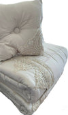 Trapunta piumone matrimoniale burano by charro italia con due cuscini in tinta e applicazioni in elegante pizzo Casa e cucina/Tessili per la casa/Biancheria da letto/Coperte e trapunte/Trapunte Puleo Casa - Palermo, Commerciovirtuoso.it