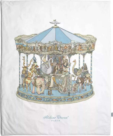 Trapunta Reversibile Atelier Choux In Bloom Blue / Carousel Blue Casa e cucina/Tessili per la casa/Biancheria per culle e lettini/Coperte e copertine/Copertine avvolgenti La Casa Del Bebè - Napoli, Commerciovirtuoso.it