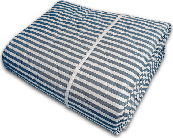 Trapuntino Copriletto Leggero Riga Mini Blu 100% Puro Cotone Diverse Misure per Matrimoniale, Singolo, Una Piazza E Mezza Casa e cucina/Tessili per la casa/Biancheria da letto/Coperte e trapunte/Trapunte Smartdecohome - Sesto San Giovanni, Commerciovirtuoso.it