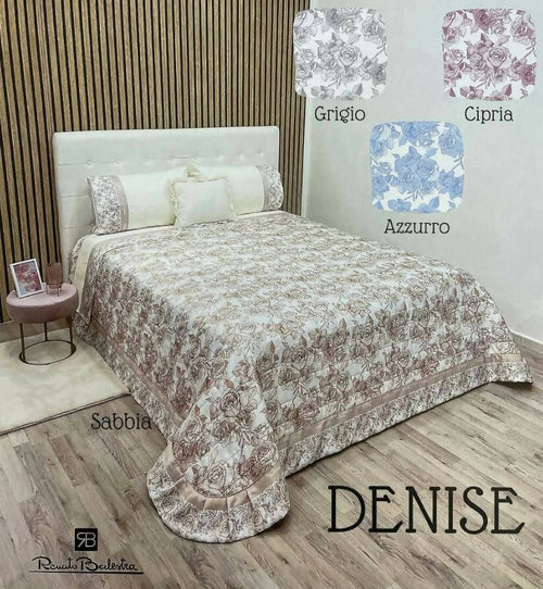 Trapuntino Copriletto Matrimoniale Denise Renato Balestra Con Applicazione Balza Misura 260x260 Made In Italy Casa e cucina/Tessili per la casa/Biancheria per la cameretta/Trapunte e copriletti Puleo Casa - Palermo, Commerciovirtuoso.it