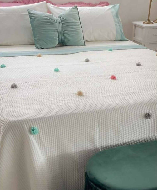 Trapuntino Copriletto Trapuntato Favola By Fancy Home Matrimoniale Primavera Estate In Cotone Con Applicazioni In Tulle Casa e cucina/Tessili per la casa/Biancheria per la cameretta/Trapunte e copriletti Puleo Casa - Palermo, Commerciovirtuoso.it