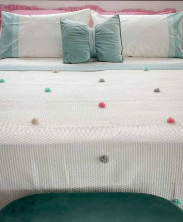 Trapuntino Copriletto Trapuntato Favola By Fancy Home Matrimoniale Primavera Estate In Cotone Con Applicazioni In Tulle Casa e cucina/Tessili per la casa/Biancheria per la cameretta/Trapunte e copriletti Puleo Casa - Palermo, Commerciovirtuoso.it