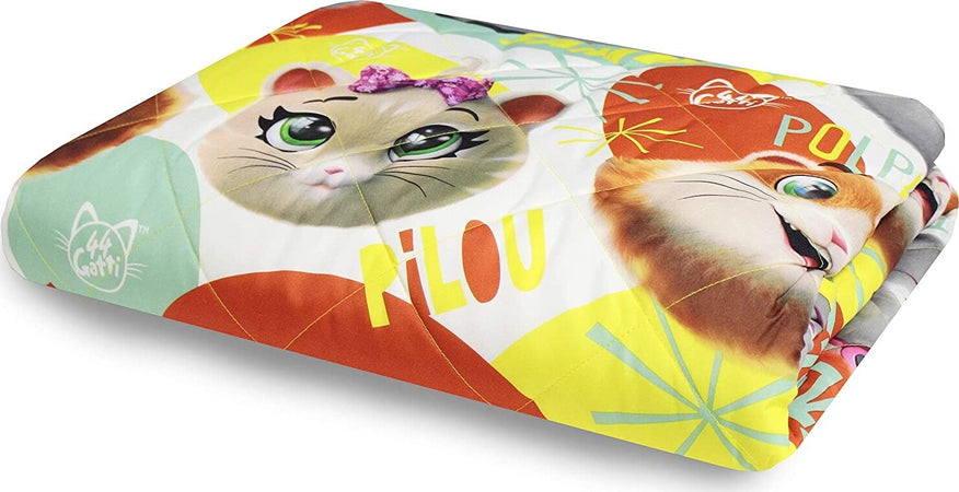 TRAPUNTINO-COPRILETTO-Trapuntato-GATTI-letto-singolo-1-piazza-bimbi-disney
