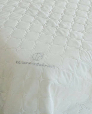 Trapuntino copriletto trapuntato matrimoniale double face alba nazareno gabrielli con dettaglio swarovski Casa e cucina/Tessili per la casa/Biancheria per la cameretta/Trapunte e copriletti Puleo Casa - Palermo, Commerciovirtuoso.it