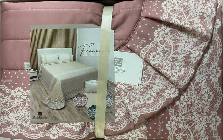 Trapuntino copriletto trapuntato primavera estate matrimoniale francesca by renato balestra con elegante lavorazione balza in pizzo Casa e cucina/Tessili per la casa/Biancheria per la cameretta/Trapunte e copriletti Puleo Casa - Palermo, Commerciovirtuoso.it