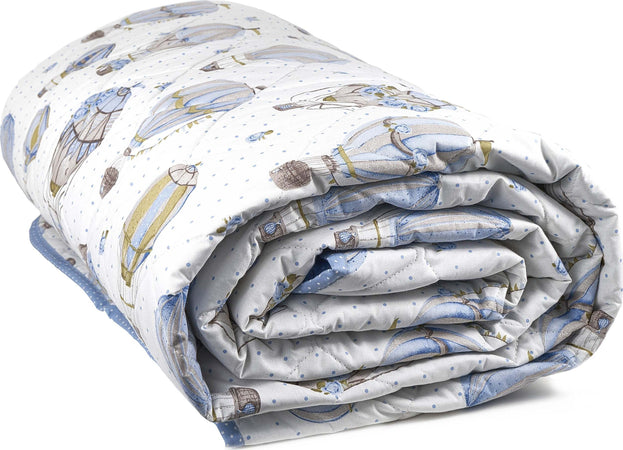 Trapuntino Leggero Copriletto in Puro Cotone Mongolfiere Azzurro Diverse Misure per Letto Matrimoniale, Singolo, Una Piazza E Mezza Casa e cucina/Tessili per la casa/Biancheria da letto/Coperte e trapunte/Trapunte Smartdecohome - Sesto San Giovanni, Commerciovirtuoso.it