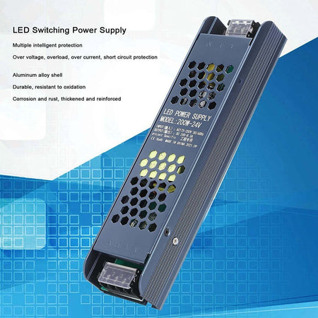 Trasformatore Dc 24v slim 8.3A Regolato da 200W Driver di Alimentazione LED Ac175-250v Fai da te/Materiale elettrico/Trasformatori Zencoccostore - Formia, Commerciovirtuoso.it
