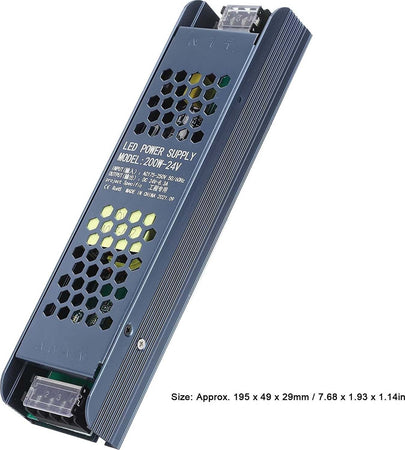 Trasformatore Dc 24v slim 8.3A Regolato da 200W Driver di Alimentazione LED Ac175-250v Fai da te/Materiale elettrico/Trasformatori Zencoccostore - Formia, Commerciovirtuoso.it