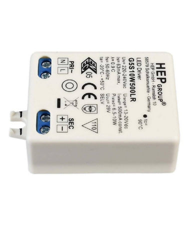 Trasformatore Led Driver Alimentatore Bianco 10 W 13-20 V 500 Ma Lampade Strisce