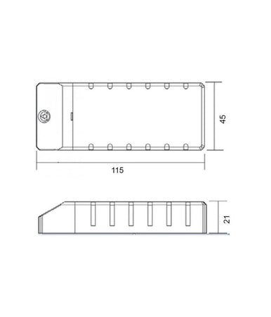 Trasformatore Led Driver Alimentatore Slim 18 W 2-26v 700ma Lampade Strisce 230v