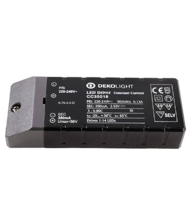 Trasformatore Led Driver Alimentatore Slim 18w 2-52v 350ma Lampade Strisce 230 V