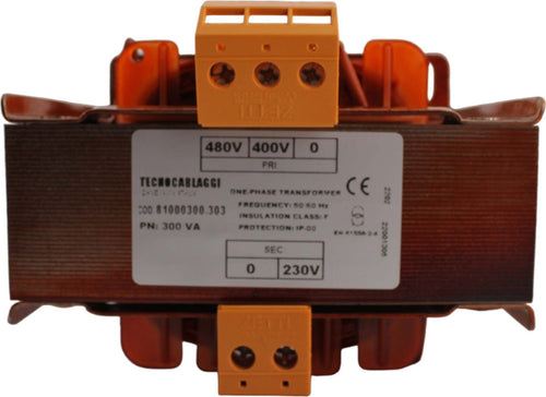 Trasformatore-Mono-Fase-Tropicalizzato-300-VA-50/60HZ-400-480/230v-ALEYAY