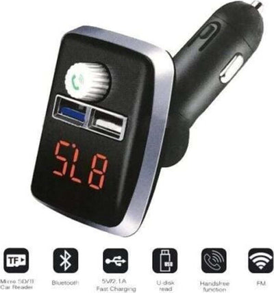 Trasmettitore Fm Auto Bluetooth Q-b67 Vivavoce Lettore Mp3 Caricatore Usb Doppio Elettronica/Elettronica per veicoli/Accessori/Accessori audio e video/Trasmettitori FM Trade Shop italia - Napoli, Commerciovirtuoso.it