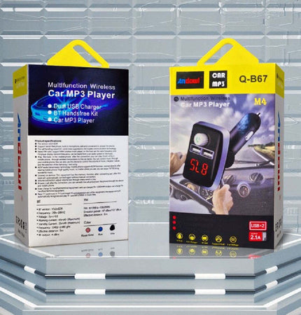 Trasmettitore Fm Auto Bluetooth Q-b67 Vivavoce Lettore Mp3 Caricatore Usb Doppio Elettronica/Elettronica per veicoli/Accessori/Accessori audio e video/Trasmettitori FM Trade Shop italia - Napoli, Commerciovirtuoso.it